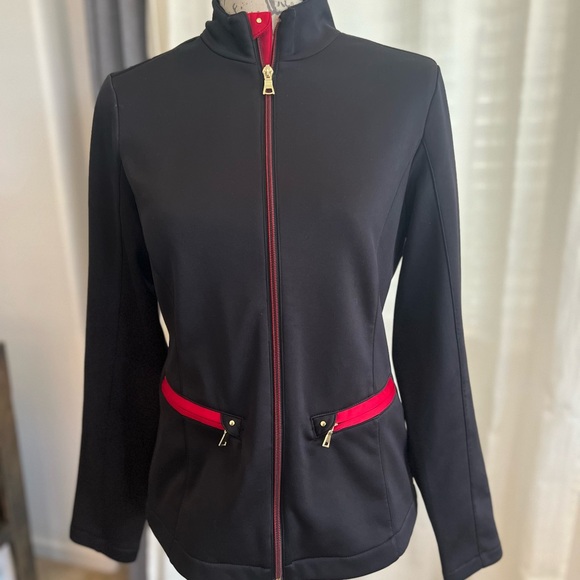 EP Pro Black Jacket with Red Trim lined with soft fleece. - Picture 2 of 12